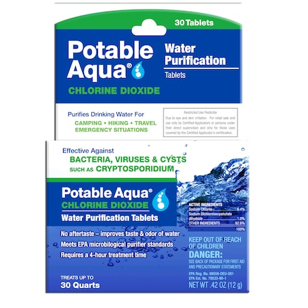 Wisconsin Pharmacal Co. 2023 Wpc Potable Aqua Chlorine Dioxide Tablets, PK30 WPC-3093